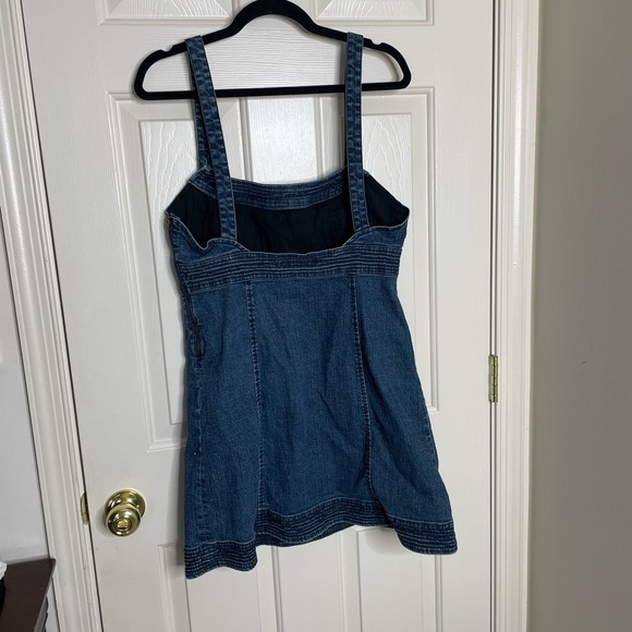 REWIND 90’s overalls style sleeveless denim dress | 11 - Picture 5 of 10